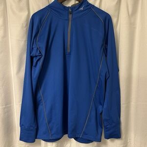 Mizuno 1/4 Zip Sweater Mens XXL 2XL Blue Quarter Pullover Athletic EXCELLENT